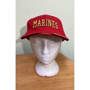 U.S Marines Adjustable Red Baseball Cap Hat Heavy Embroidery Mitchell Proffitt